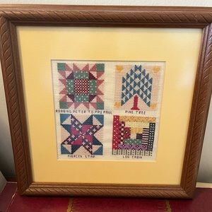 Cross Stitch framed pic/handmade